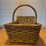 Large Vintage Woven Gathering Basket Image 2