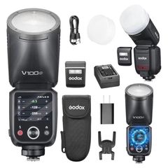 Godox v100 Flash for Canon + Extras