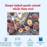 3 Tier Non-Stick Cooling Rack - Space Saving Collapsible Cake Cooling Tray For Baking - Freshly Baked Cakes, Muffins, Cookies & Biscuits - 40 x 25cm (FREE POSTAGE) Image 2