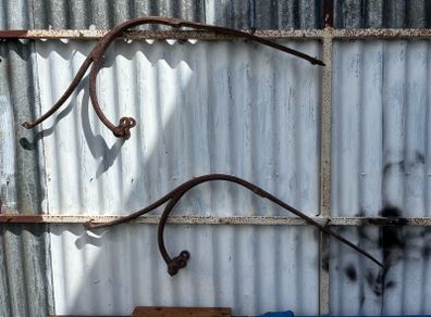 Antique cast iron horse trap springs