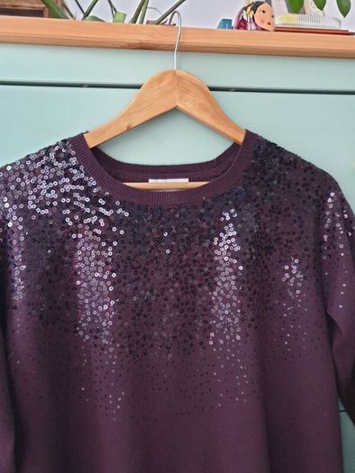 White Labels Sequin Jumper Size Uk 12