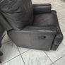 Brown Leather L shaped Couch Image 7
