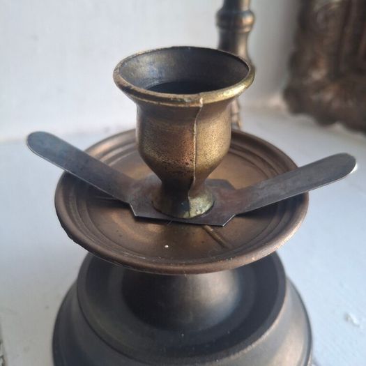 Victorian Brass Chamberstick Candle Holder