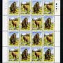 1999 Ireland Extinct Animals (30p Mammonth & Giant Deer & 45p Wolves & Bear) Stamp Sheetlet Plate 1B1B1B1B Mint Never Hinged Image 2