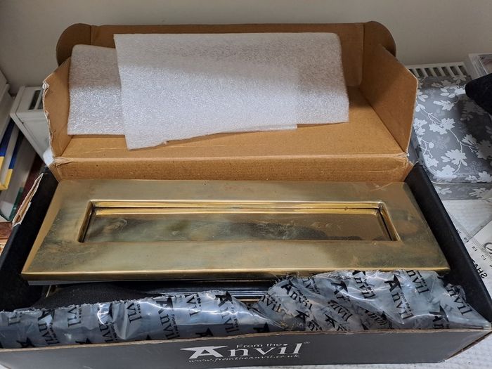 From The Anvil Polished Brass Traditional Letterbox Model 46549
