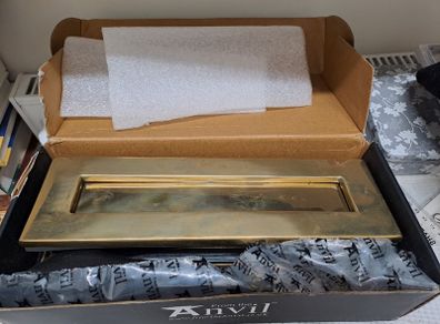 From The Anvil Polished Brass Traditional Letterbox Model 46549