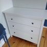 White 3-drawer chest of drawers Image 2