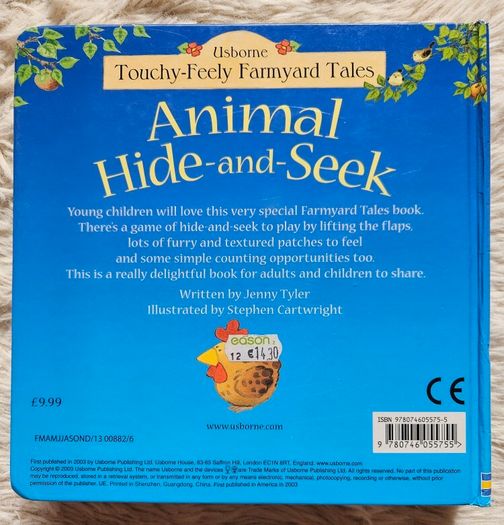 Usborne Touchy-Feely Farmyard Tales - Animal Hide-and-Seek