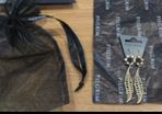 Nice gift!! Pilgrim drop black gold plated floral and leaf design earrings