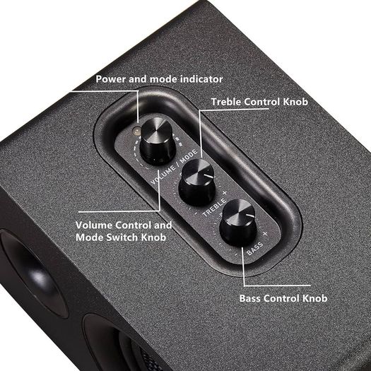 NEW SALE | Active Bluetooth 5.0 Bookshelf Speakers - 60W Carbon Fiber Speaker Unit - Built-in 24bit DAC - Dynamic 3D Surround Sound - 2.0 Computer PC Monitor Gaming Speakers (Pair, Black)