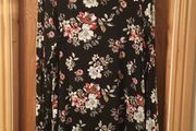 Dress black jersey with floral design Size 18