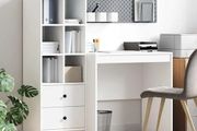 Desk with Drawer 2 pcs White