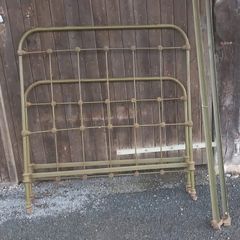 French antique wrought iron single bed frame