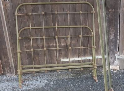 French antique wrought iron single bed frame