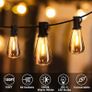 Outdoor String Lights Mains Powered, 120FT ST38 LED Festoon Lights Outdoor, IP44 Waterproof Globe Garden String Lighting with 60 2 Bulbs, 2200K Indoor/Outside Patio Lights for Decor Cafe Party (FREE SHIPPING) Image 5