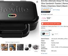 BREVILLE Sandwich Toaster - Black