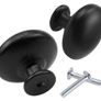 10PCS Matted Black Cabinet Knobs, Round Mushroom Drawer Knobs, 30MM Aluminum Alloy, Drawer Pull Handle, Cabinet Knobs, Door Pulls with Screws for Cupboard Wardrobe Furniture - Single Hole (FREE POSTAGE) Image 7