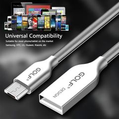 Metal Micro USB Fast Charger Cable for Android Galaxy S4 S6 S7 Edge HTC LG Sony