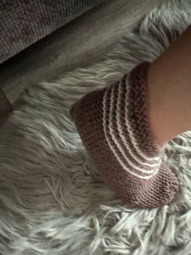 Handmade knitting slippers