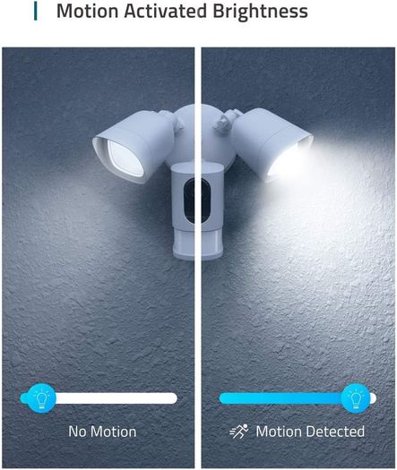 Floodlight Cam, 1080p, 2-Way Audio, No Monthly Fees, 2500-Lumen Brightness, Weatherproof, HomeBase Not Compatible