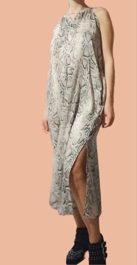 Zara Snake Print Maxi Dress  Size L