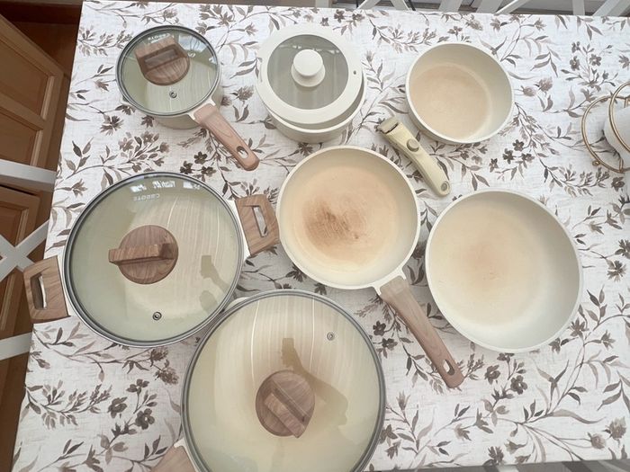 Set of pans and pots
