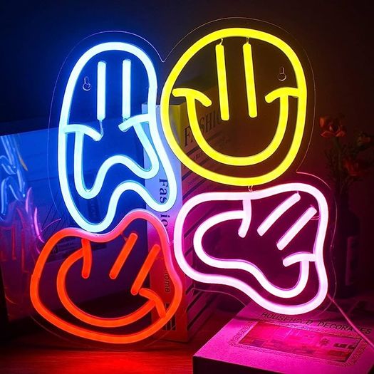 DISCOUNT CODE IN DESCRIPTION Smile Face Neon Sign LED Neon Light Wall Decor Smiley Face Light Up Signs USB Happy Faces Neon Signs for Bedroom Kids Room Wedding Party Decor (FREE SHIPPING)