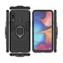 For Samsung Galaxy A20s Cover Hybrid Case Rugged Shockproof Magnet Ring Stand Black New - FHT20SMK5 Image 2