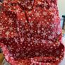 Christmas Reindeer Mail Sack - Red with Snowflake Print Image 2