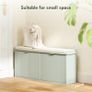 Elegant Ten Shoe Bench, with Top Seat - Green Image 5