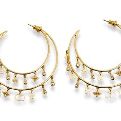 hoop charm earrings