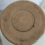 Vintage Green Glazed Heavy Stoneware Art Pottery Vase With Slight Rib 8 Inches Image 4