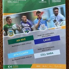 2019 Dublin v Kildare & Meath v Laois - GAA Leinster Senior Football Semi Finals Programme