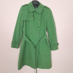 Debenhams Bright Green Double Breasted Belted Petite Trench Coat Jacket 16UK/44EU