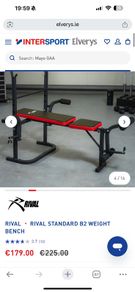 Adjustable weight bench & weights