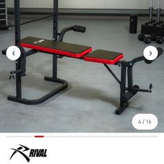 Adjustable weight bench & weights