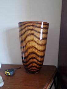 glass tiger stripe vase