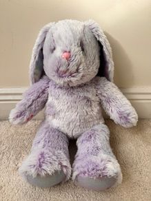 Build A Bear Purple Pawlette Pastel Purple Rabbit Plush approx. 42 cm. Used Please see photos