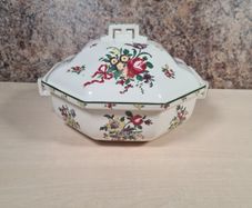 Royal Doulton Old Leeds Sprays Covered Casserole Pot Octagonal D3548