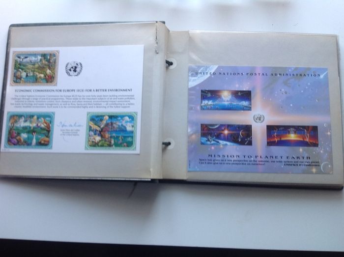 Stamps , UN souvenir card collection