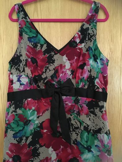 NEXT Retro Floral Print Midi Dress 18-20