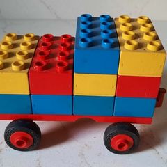 Large Lego Blocks on Cart