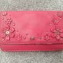 Michael Kors Pink Leather Floral Crossbody / Wallet Bag Image 2