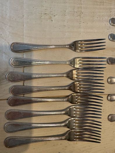 Vintage 6 person A1 silver plated cutlery set ..