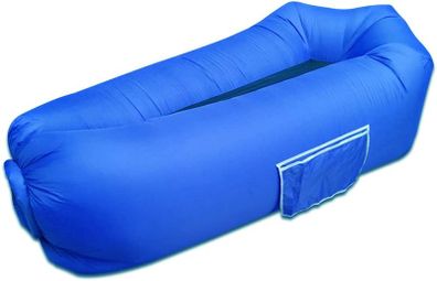 Inflatable lounger, 2019 New Waterproof inflatable Sofa with Storage Bag Air Sofa lounger Hammock with Headrest Inflatable Couch fit for Travelling,Camping,Pool and Beach (Blue)
