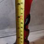 Rare Franz Caffrey Art Nouvau Tall Abstract Glass Vase Red Black Snake Irish 9" Image 9