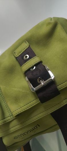 Longchamp Green Leather Women's Shoulder Handbag