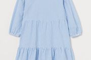 Girls stunning Sold Out New NWT blue and white candy stripe dress H&amp;M 11 12