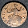 1738 Britannia George ll half Penny coin Image 4