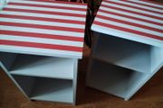 lockers open faced with really nice red stripe on top to add character x2